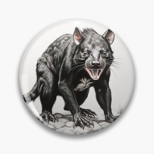 Item preview, Black and white Tasmanian devil pencil drawing designed and sold by Pencil-Art.
