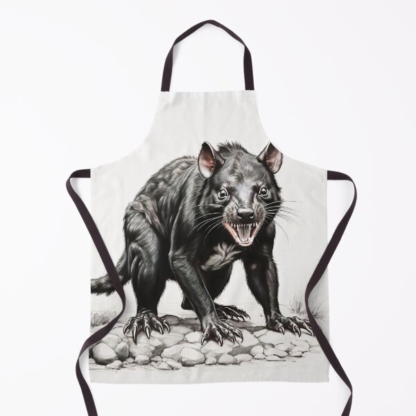 Item preview, Black and white Tasmanian devil pencil drawing designed and sold by Pencil-Art.