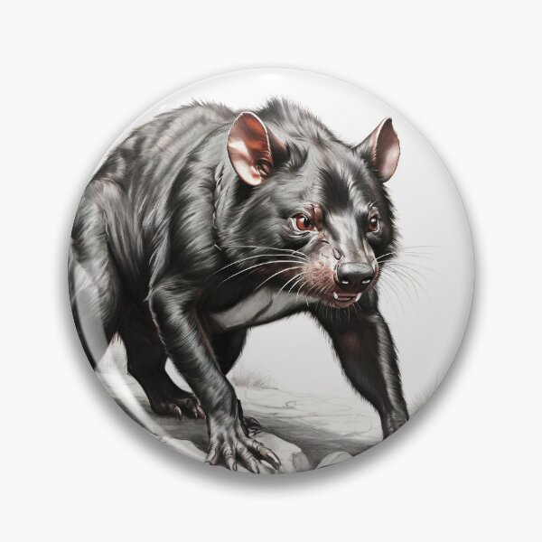 Item preview, Black and white Tasmanian devil pencil drawing designed and sold by Pencil-Art.
