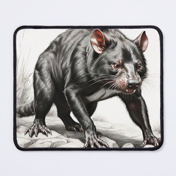 Item preview, Black and white Tasmanian devil pencil drawing designed and sold by Pencil-Art.