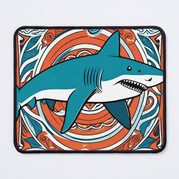 Item preview, Tribal Shark Design with Ocean Motifs designed and sold by TrendyGalaxy.