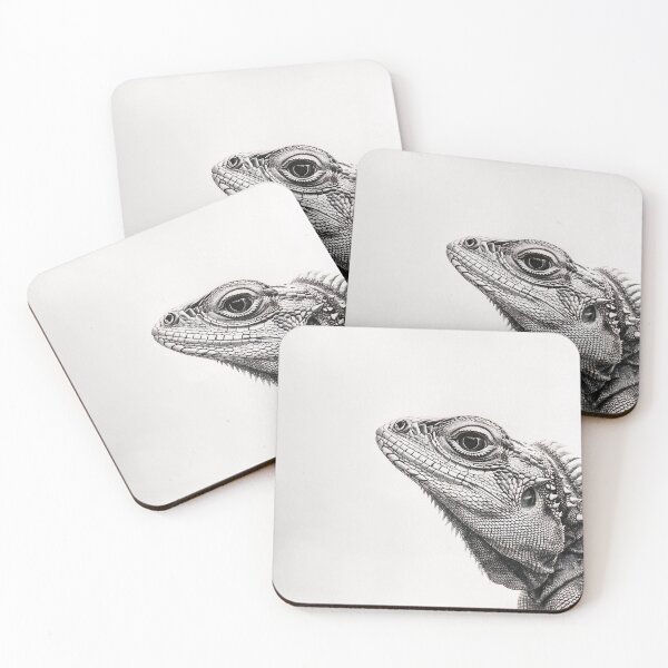 Item preview, Black and white Lizard pencil drawing designed and sold by Pencil-Art.
