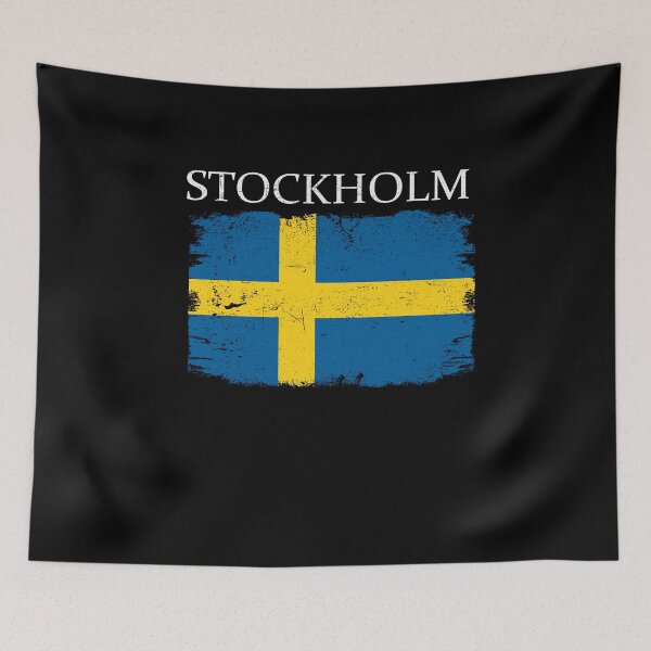 Item preview, Stockholm Sweden Flag Capital Sweden Stockholm Tourist designed and sold by farhanhafeez.