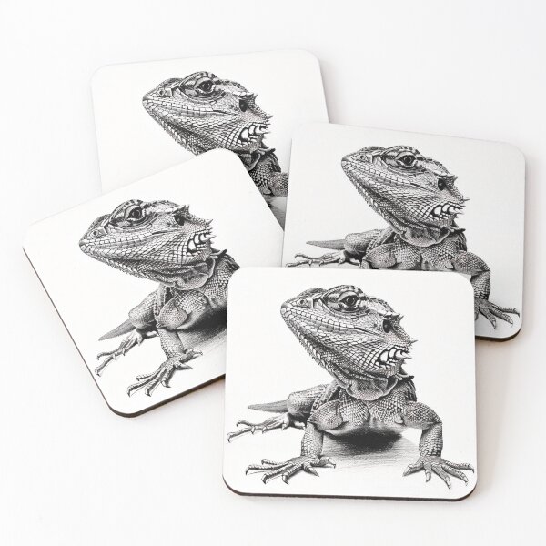 Item preview, Black and white Lizard pencil drawing designed and sold by Pencil-Art.
