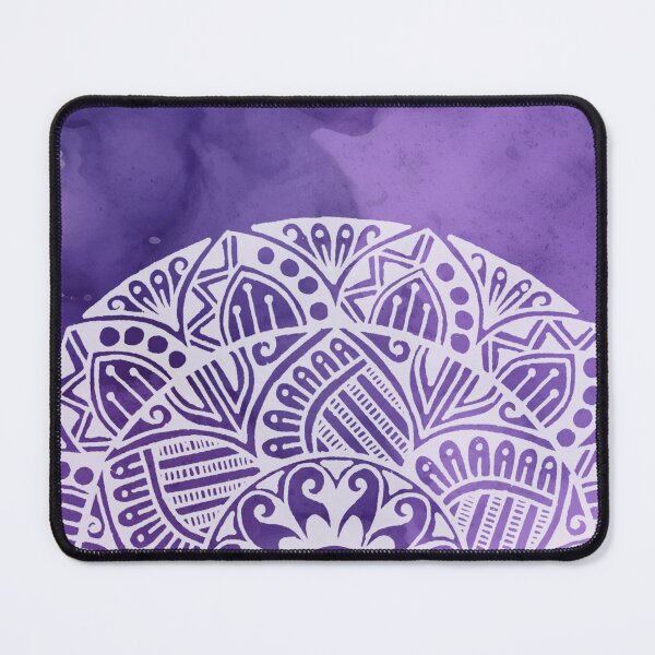 Item preview, Purple & white boho watercolor mandala abstract art designed and sold by BridgingThought.