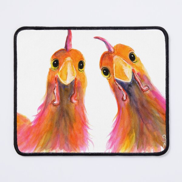 Item preview, Hens Chickens PRiNT ' HARRIET & HUMBUG 2 ' by Shirley MacArthur designed and sold by Shirley MacArthur Art.