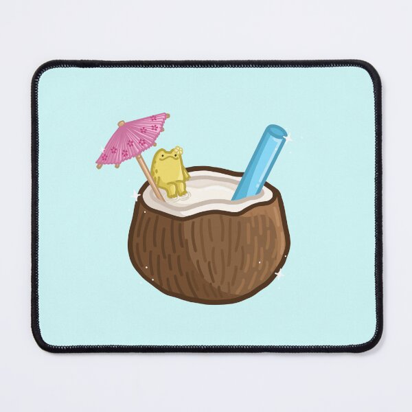 Item preview, Tropical Coconut drink with frog designed and sold by FlowMinnow.