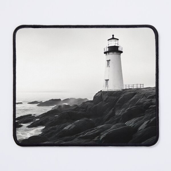 Item preview, Lighthouse - Black and White designed and sold by KootenayDesigns.