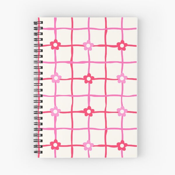 Item preview, Retro Flowers on Pink and Red Uneven Abstract Lines  designed and sold by Yasminepatterns .
