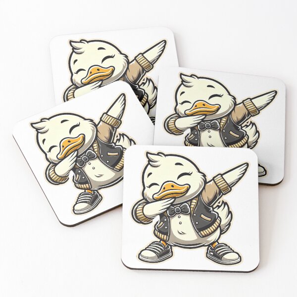 Item preview, Hipster Dabbing Duck Cartoon Design designed and sold by NTTWJIYA.