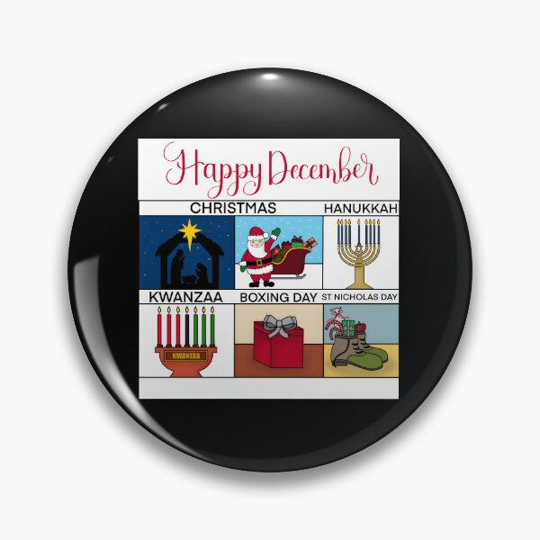 Item preview, 415 Happy December Holiday Christmas Hanukkah Kwanzaa Boxing Day St Nicholas Day Design	 designed and sold by gukfkenl32.