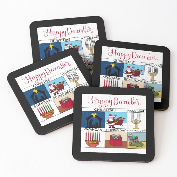 Item preview, 415 Happy December Holiday Christmas Hanukkah Kwanzaa Boxing Day St Nicholas Day Design	 designed and sold by gukfkenl32.