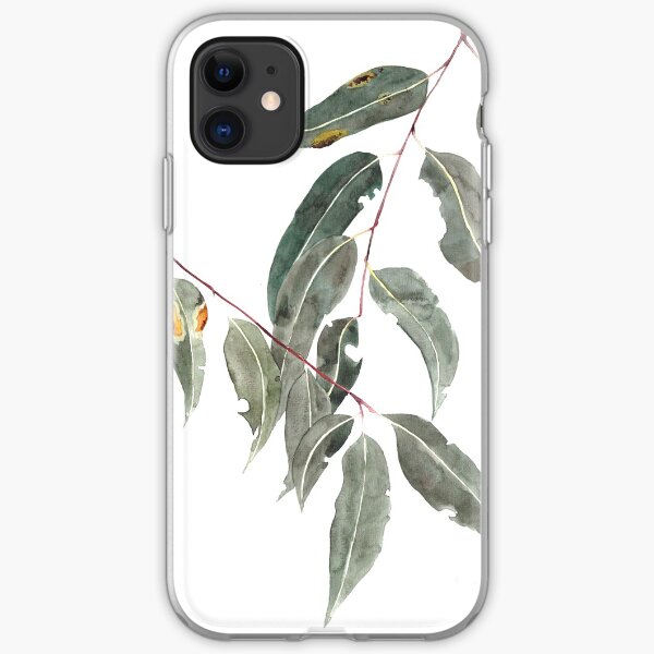 Gum leaves watercolour Australian native iPhone Soft Case