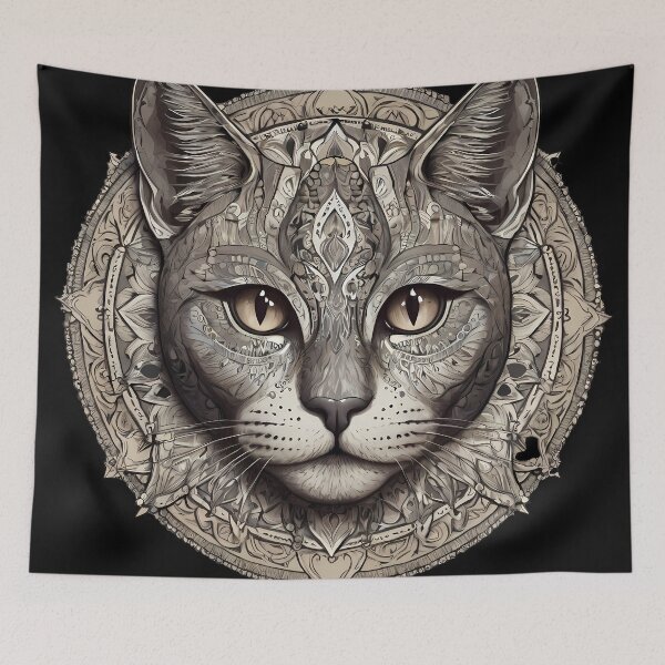 Item preview, Intricate Cat Mandala Designs - Unique Artistic Collection designed and sold by OzzFrequency.