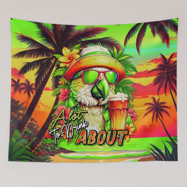 Item preview, A Lot to Drink ABOUT Tropical Parrot Summer Refreshing Beer Sunset Beach designed and sold by MindWave THC.