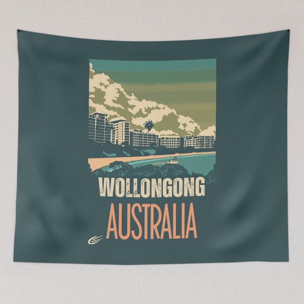 Item preview, A Vintage Travel Art of Wollongong - Australia designed and sold by GoodOldVintage.
