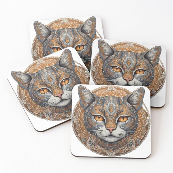 Item preview, Intricate Cat Mandala Designs - Unique Artistic Collection designed and sold by OzzFrequency.
