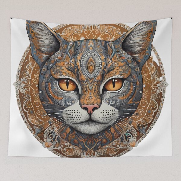 Item preview, Intricate Cat Mandala Designs - Unique Artistic Collection designed and sold by OzzFrequency.