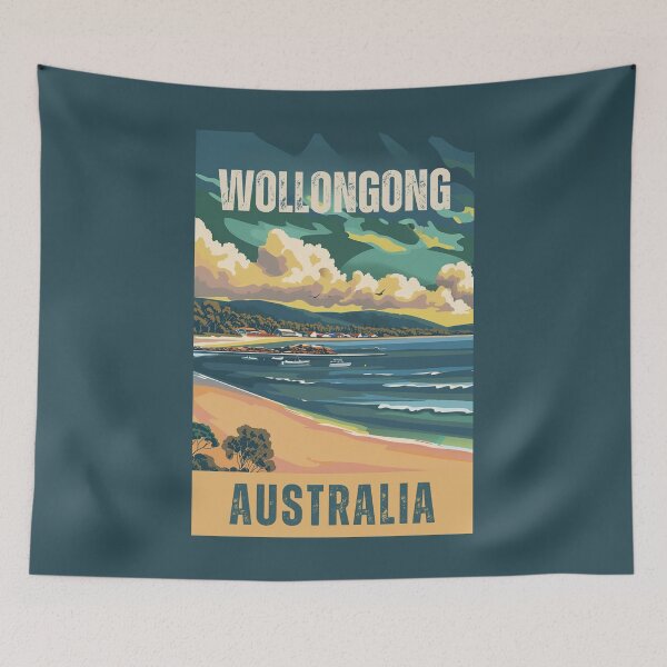 Item preview, A Vintage Travel Art of Wollongong - Australia designed and sold by GoodOldVintage.