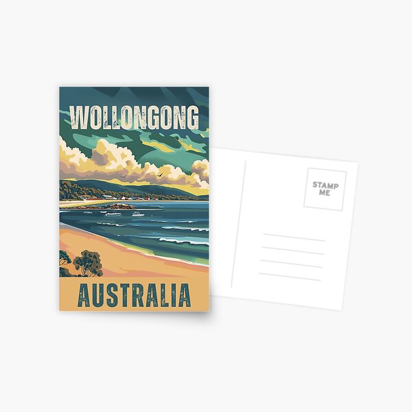Item preview, A Vintage Travel Art of Wollongong - Australia designed and sold by GoodOldVintage.