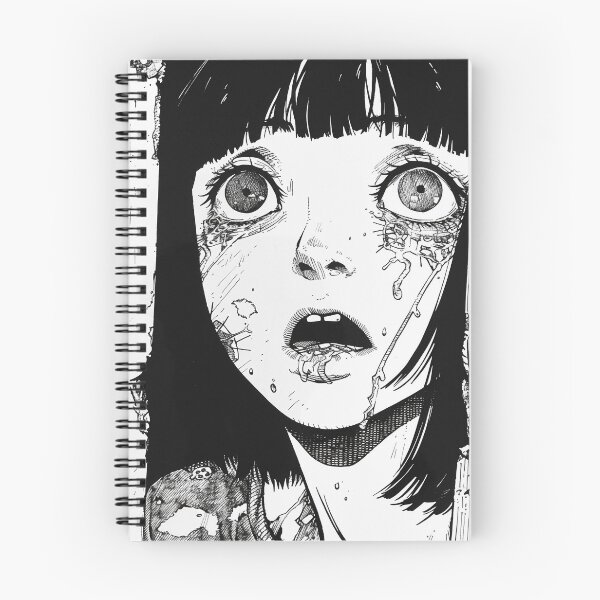 Item preview, in shock - black and white horror manga anime girl designed and sold by ForsakenFrames.