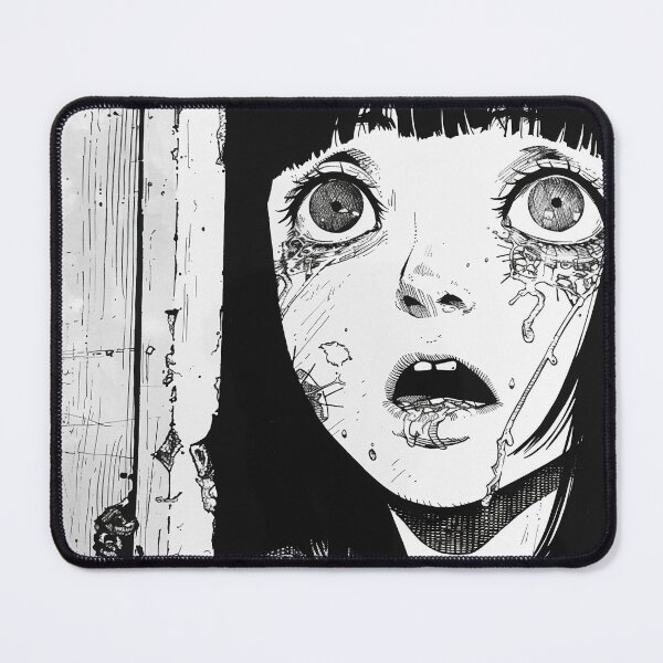Item preview, in shock - black and white horror manga anime girl designed and sold by ForsakenFrames.