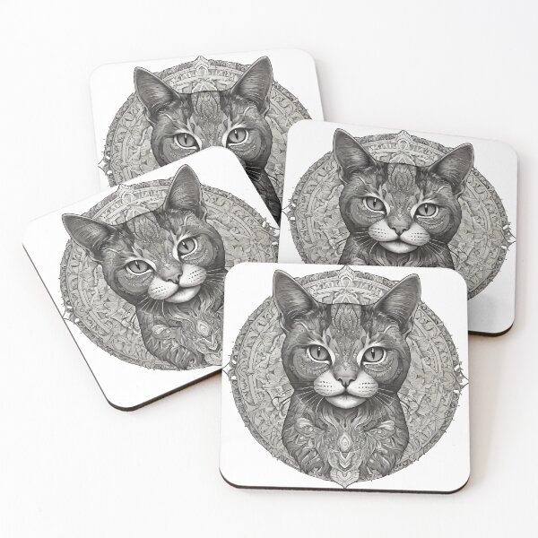 Item preview, Intricate Cat Mandala Designs - Unique Artistic Collection designed and sold by OzzFrequency.