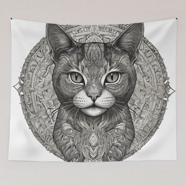 Item preview, Intricate Cat Mandala Designs - Unique Artistic Collection designed and sold by OzzFrequency.