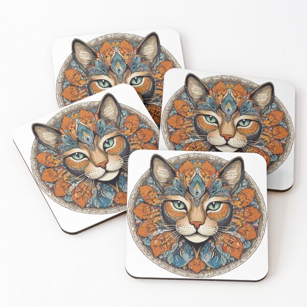Item preview, Intricate Cat Mandala Designs - Unique Artistic Collection designed and sold by OzzFrequency.