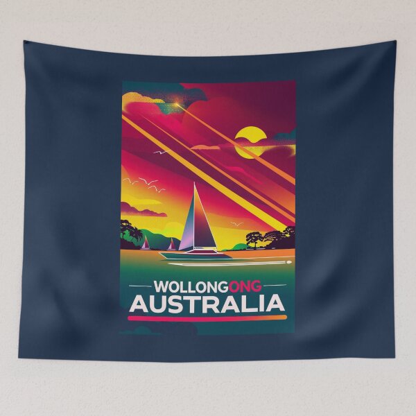 Item preview, A Vintage Travel Art of Wollongong - Australia designed and sold by GoodOldVintage.