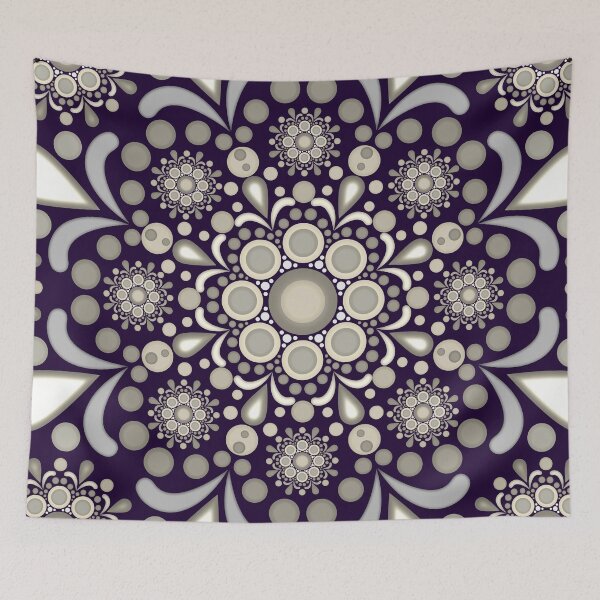 Item preview, Mandala Design  - Purple and Silver/Gold designed and sold by SquareKeyStudio.