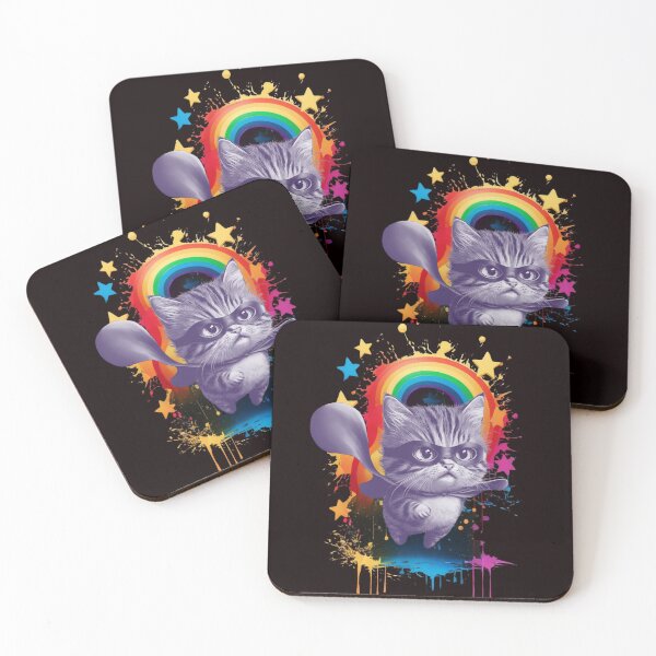 Item preview, cat super hero rainbow designed and sold by Paulina Szymoniak.