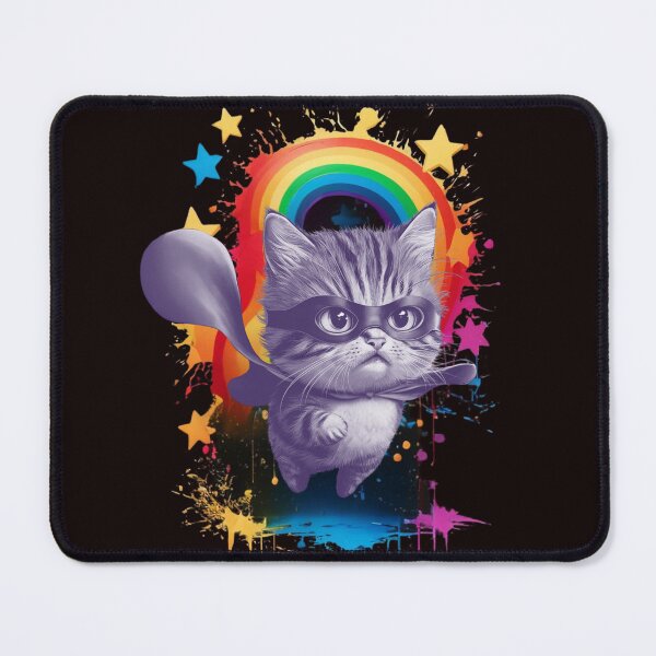 Item preview, cat super hero rainbow designed and sold by Paulina Szymoniak.