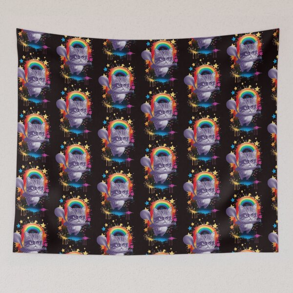 Item preview, cat super hero rainbow designed and sold by Paulina Szymoniak.