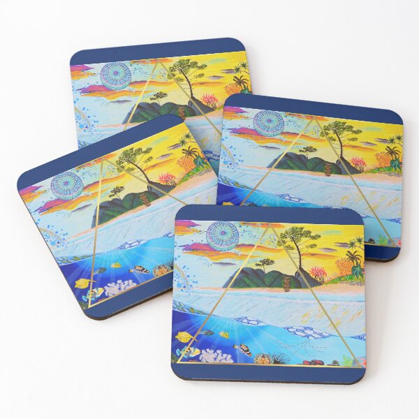 Item preview, Original Art,  beach and tropical sunset designed and sold by GabiVitryArt.