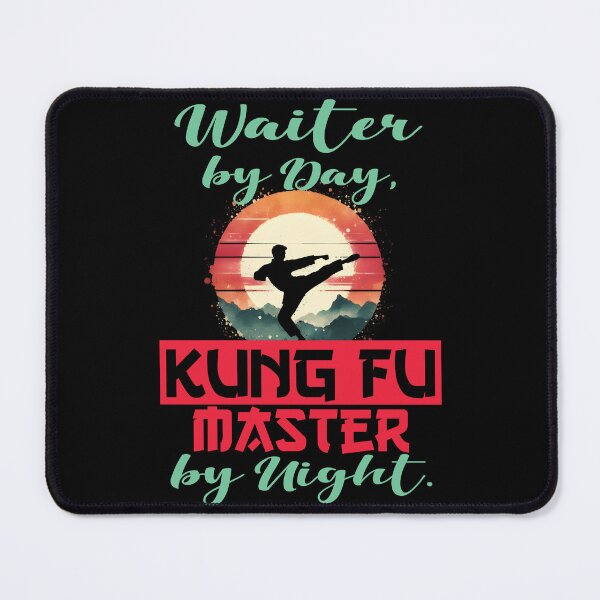 Item preview, Vintage Kung Fu Master & Waiter Dual Life | T-Shirt Design | designed and sold by TheInkyOwl-TIO.