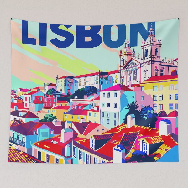 Item preview, Lisbon Print Lisbon Art  designed and sold by nomiraclehere.