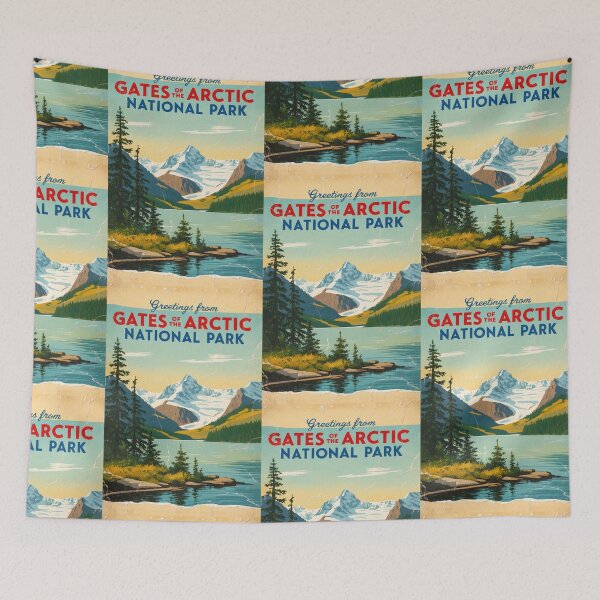 Item preview, Gates of the Arctic National Park Postcard Vintage Retro Travel Vintage designed and sold by TravelPostcardGems.
