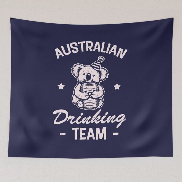 Item preview, Australian Drinking Team  designed and sold by LazyLoungeCo.
