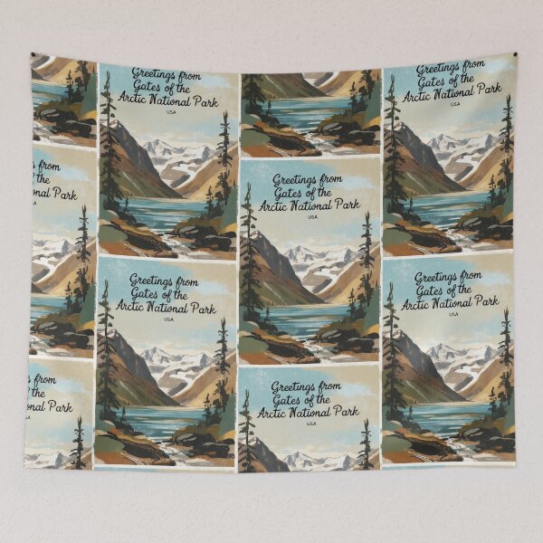 Item preview, Gates of the Arctic National Park Postcard Vintage Retro Travel Vintage designed and sold by TravelPostcardGems.