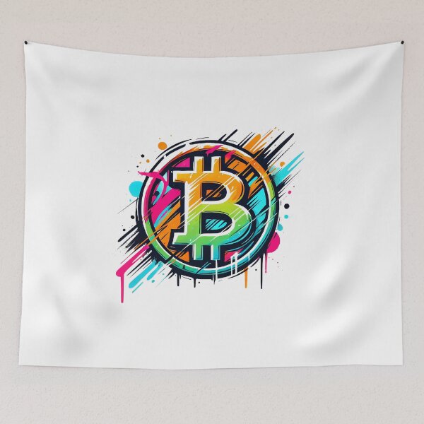 Item preview, Logotipo colorido de la criptomoneda Bitcoin BTC designed and sold by NoCompetition.