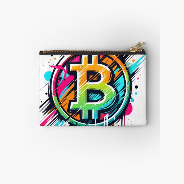 Artikelvorschau, Farbenfrohes Bitcoin BTC Kryptowährungslogo entworfen und verkauft von NoCompetition.
