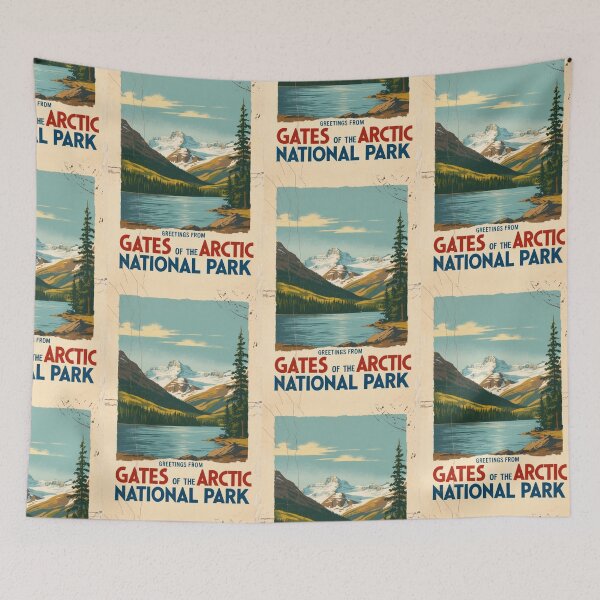 Item preview, Gates of the Arctic National Park Postcard Vintage Retro Travel Vintage designed and sold by TravelPostcardGems.