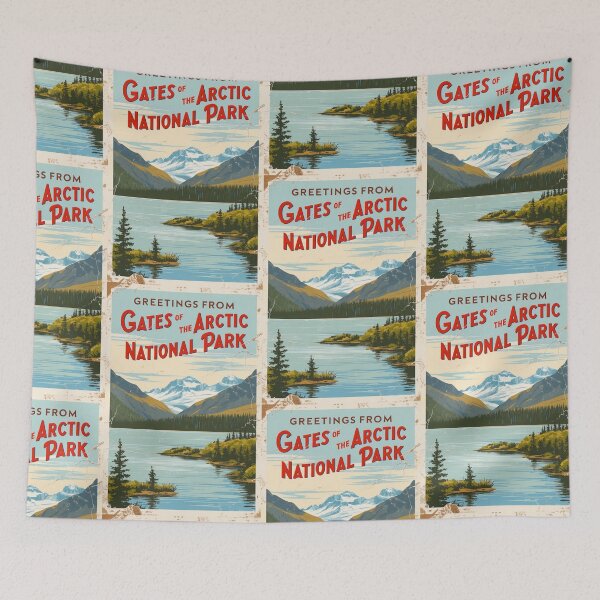 Item preview, Gates of the Arctic National Park Postcard Vintage Retro Travel Vintage designed and sold by TravelPostcardGems.