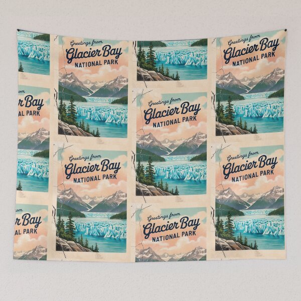 Item preview, Glacier Bay National Park Postcard Vintage Retro Travel Vintage designed and sold by TravelPostcardGems.