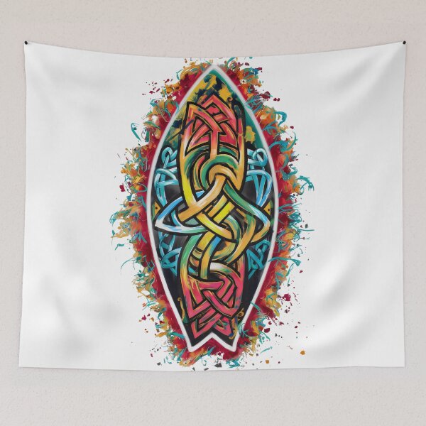 Item preview, Celtic Surfing Design. Modern Irish / Celtic Surfers Pattern  designed and sold by CELTIC-DESIGNS.