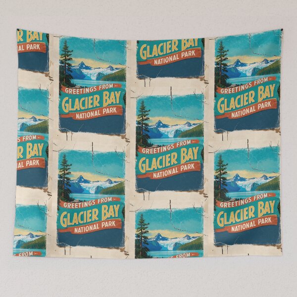 Item preview, Glacier Bay National Park Postcard Vintage Retro Travel Vintage designed and sold by TravelPostcardGems.