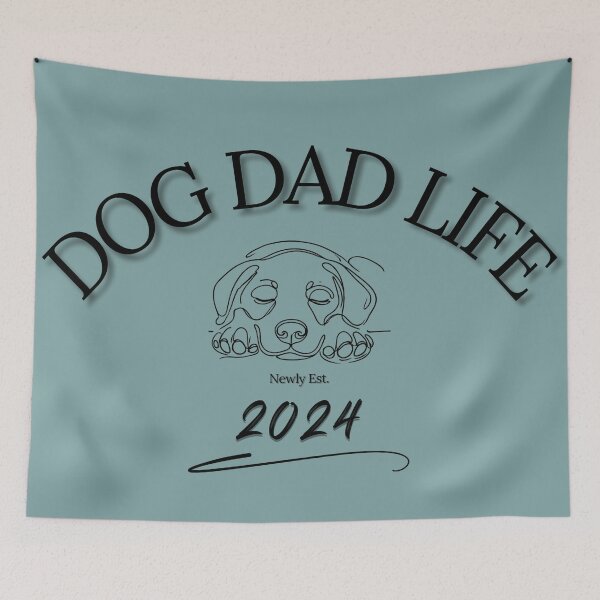Item preview, Dog Dad Life Newly Est. 2024 designed and sold by RedTamah.