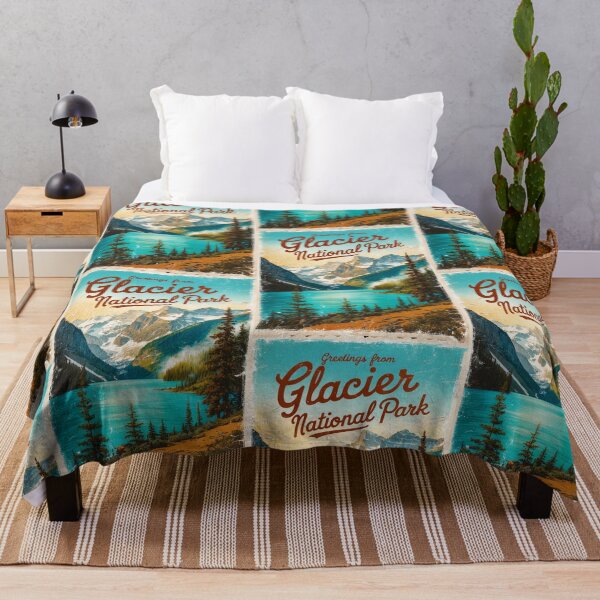 Item preview, Glacier National Park Postcard Vintage Retro Travel Vintage designed and sold by TravelPostcardGems.