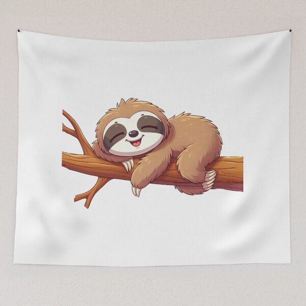 Item preview, Cute sleepy sloth designed and sold by istoriadesign.